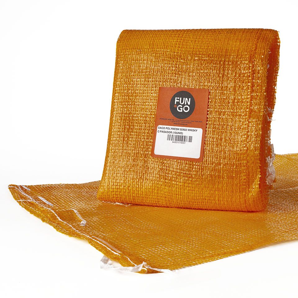 SACO POLYMESH 55X83cm WHISKY C/PASADOR (100ud)